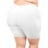 Undersummers Shortlette Slip Shorts, Thigh Anti Chafing Shorts Women, Underwear with Leg Pockets and Leg Lace, 9 (3X, White) view 4