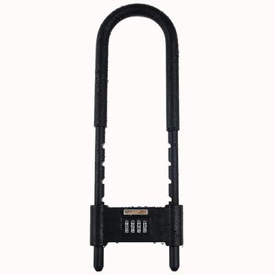 U Lock-Bicycle Combination U-Lock - Four Position Combination Padlock - Long Shackle Padlock - with Adjustable Shackle - Suitable for Bicycles, Electric Bikes, Mountain Bikes, Glass Doors