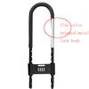 U Lock-Bicycle Combination U-Lock - Four Position Combination Padlock - Long Shackle Padlock - with Adjustable Shackle - Suitable for Bicycles, Electric Bikes, Mountain Bikes, Glass Doors view 3