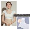 KEHUAN Women 2 in 1 Built-in Shoulder Pad Female Breathable Fitness Tops Push Up Bra Vest,White-Small view 3