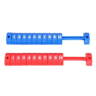 HERCHR 2pcs/Set Table Football Score Counter, 10 Numbers Scoring Counter Indicator Scoreboard Accessory Parts(Red & Blue)