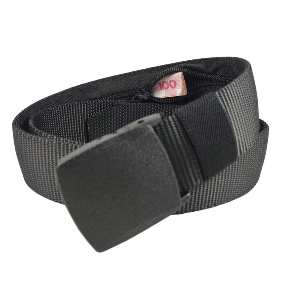 LIUTA Travel Security Money Belt Travel Security Belt with Hidden Money Pocket Cashsafe Anti-Theft Wallet Unisex Nylon Belt