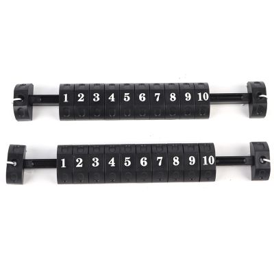 HERCHR 2pcs/Set Table Football Score Counter, 10 Numbers Scoring Counter Indicator Scoreboard Accessory Parts(Black)