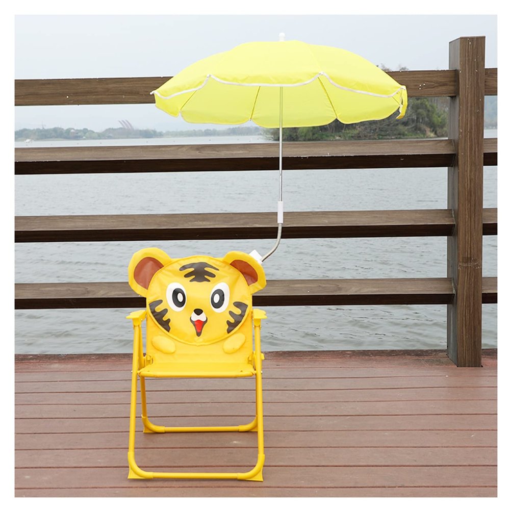 Kids Camping Chair Lightweight and Portable Folding Chair for Children, Outdoor Multifunctional Kids Beach Chair Camping Chair, Home Child Seat (Color : with Umbrella)