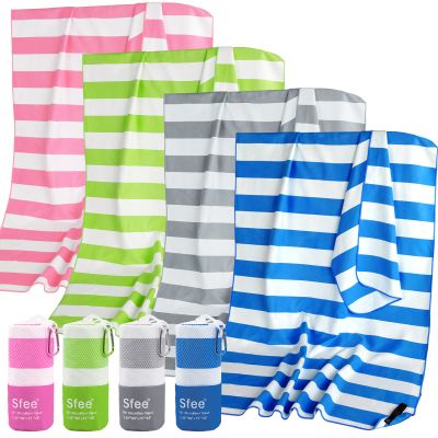 Sfee 4 Pack(8Pcs) Microfiber Travel Towel, Beach Towel Quick Dry Towel Camping Towel Super Absorbent Compact Lightweight Sports Towel Gym Towel Set for Beach, Gym, Hiking, Pool, Backpacking, Yoga