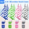 Sfee 4 Pack(8Pcs) Microfiber Travel Towel, Beach Towel Quick Dry Towel Camping Towel Super Absorbent Compact Lightweight Sports Towel Gym Towel Set for Beach, Gym, Hiking, Pool, Backpacking, Yoga view 2