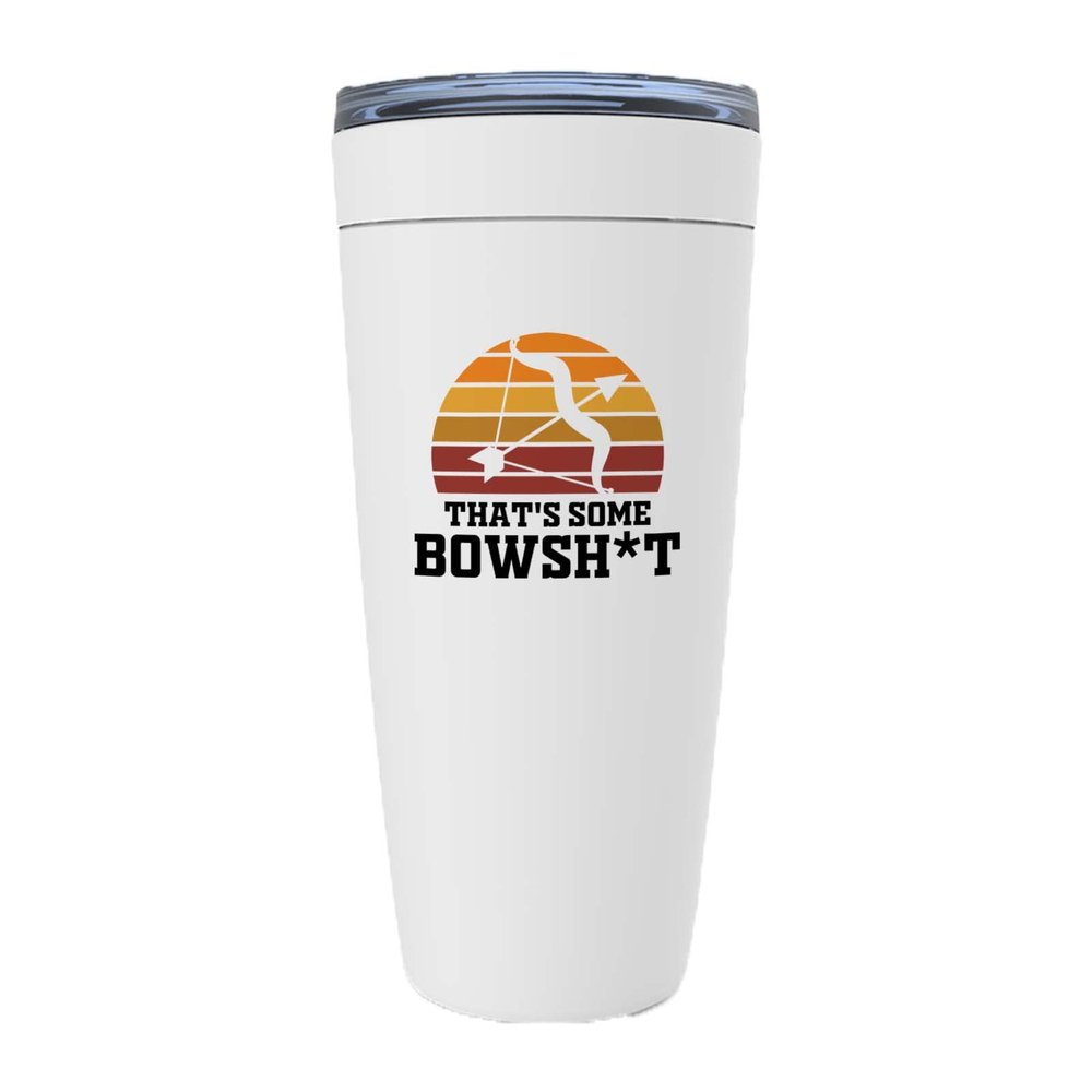 Archery White Edition Viking Tumbler 20oz - Some Bowsht - Hobbies Play Athletics Powerful Shot Bow Hunt Dart Archer Coach Gymnasthics