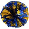 PUZINE 2pack 13" Cheerleading Pom Poms with New Handle for Team Spirit Sports Dance Cheering Kids Adults 100g (Holographic Blue with Gold) view 1