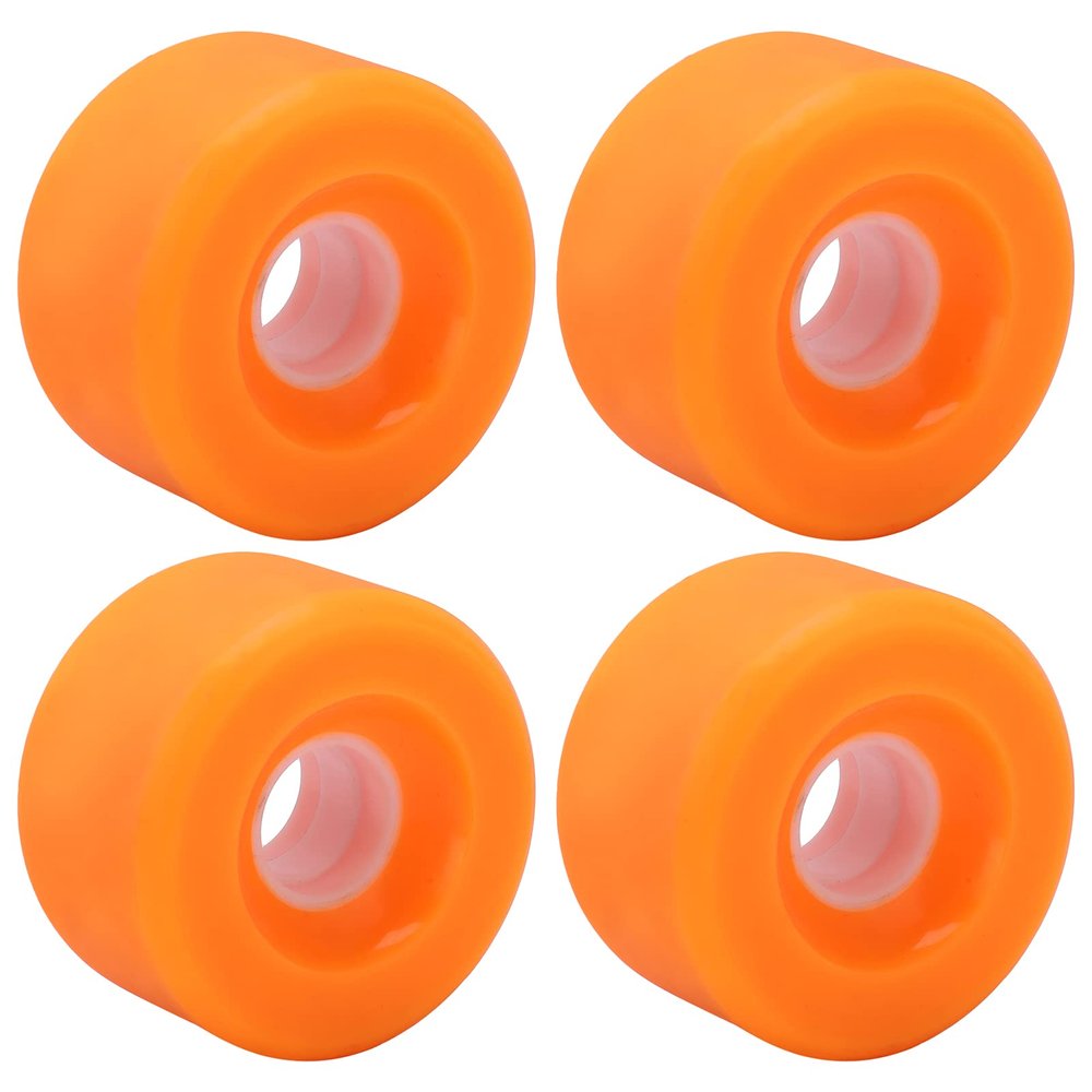 Skateboard Wheels, 4Pcs 70x42mm Skateboard Wheels 80A Longboard Cruiser Wheels Replacement Parts(Orange)