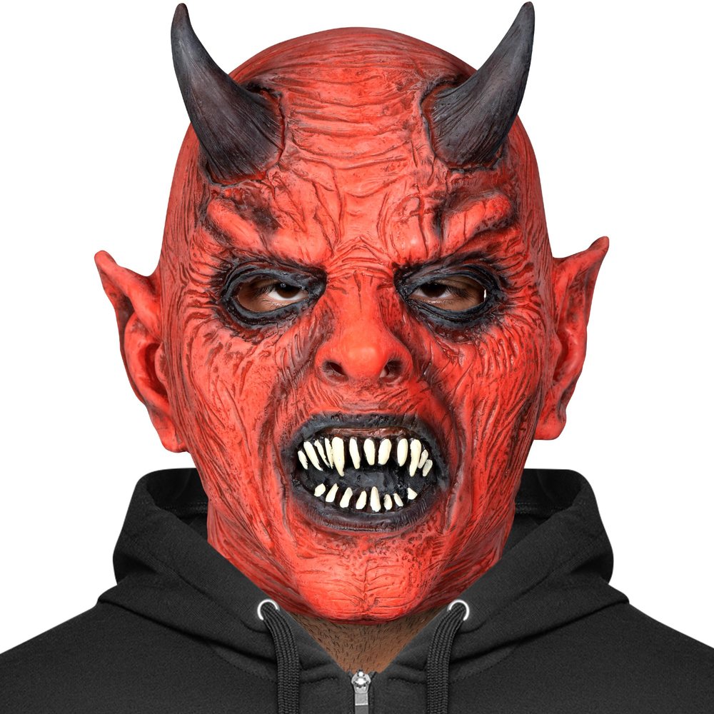 Zadin Algol Devil Mask,Demon Face For Men,Halloween Horror Mask for Adults, Devil Costume, Satan Lucifer Dracula Masquerade