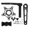 Folding Crankset CNC Aluminum Lightweight 130 BCD Crankset CNC Curved Hollow Handle Single Disc Black view 1