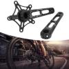 Folding Crankset CNC Aluminum Lightweight 130 BCD Crankset CNC Curved Hollow Handle Single Disc Black view 2