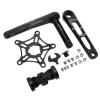 Folding Crankset CNC Aluminum Lightweight 130 BCD Crankset CNC Curved Hollow Handle Single Disc Black view 3