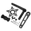 Folding Crankset CNC Aluminum Lightweight 130 BCD Crankset CNC Curved Hollow Handle Single Disc Black view 4