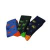 Kids Design 3 Pairs Crab Pattern Crew Socks view 2