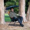 Camp & GO MaxShade Outdoor Oversized Heavy Duty Comfort Folding Camping Chair, Orange and Navy view 2