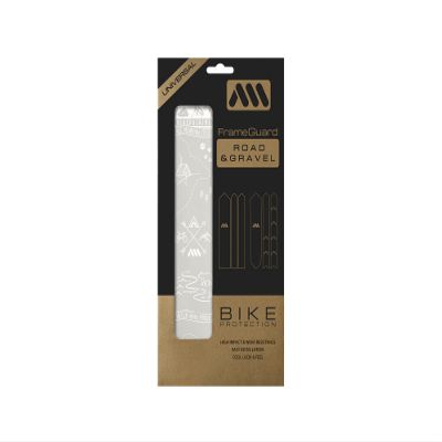 All Mountain Style Bike Frame Protection Kit - 18-Piece Clear Film for Gravel & Road - Ultra-Light 200m PVC, Scratch-Resistant, Easy DIY Install - Bikepacking White