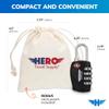 Hero Luggage Lock (Pack of 2) TSA Approved, 4 Digit Combination Padlock for Travel, Suitcases, Lockers, Backpacks view 4