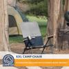 CAMP&GO Selkirk Outdoor Oversized Heavy Duty Comfort Folding Wooden Armrests Camping Chair, 28.9" W x 31.3" D x 40.7" H, Black and Charcoal (GR618-431-1) view 3