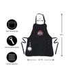 Team Sports America Collegiate Black Ohio State University Ultimate Grilling Apron Durable Cotton with Beverage Opener and Multi Tool view 2