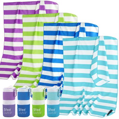 Sfee 4 Pack(8Pcs) Microfiber Travel Towel, Beach Towel Quick Dry Towel Camping Towel Super Absorbent Compact Lightweight Sports Towel Gym Towel for Beach, Gym, Hiking, Pool, Backpacking, Bath, Yoga