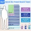 Sfee 4 Pack(8Pcs) Microfiber Travel Towel, Beach Towel Quick Dry Towel Camping Towel Super Absorbent Compact Lightweight Sports Towel Gym Towel for Beach, Gym, Hiking, Pool, Backpacking, Bath, Yoga view 4