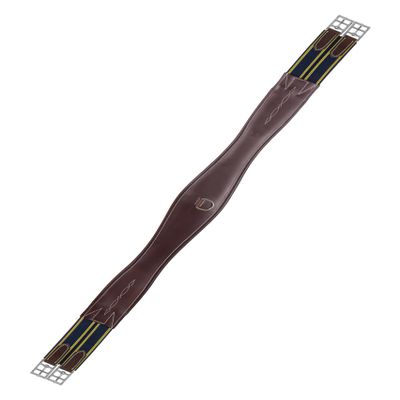 Equinavia Valkyrie Fancy Stitched Padded Leather Hunter Girth - Chocolate Brown - 46 in