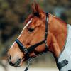 HORZE Leather Halter with Crystals - Black - Horse view 3
