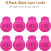 AliBall Glove Locks, Lace Locks for Baseball Glove 8 Pack, Never Need Thying Knots Again, Strong Elasticity, Made Plastic and Springs, Fits All Gloves, Baseball Gloves Accessories view 4