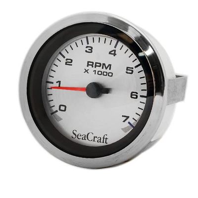 Beede Boat Tachometer Gauge 947012 | SeaCraft 3 1/4 Inch Silver Outboard