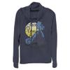Disney Princesses Great Wide Somewhere Women's Cowl Neck Long Sleeve Knit Top Navy Blue view 1