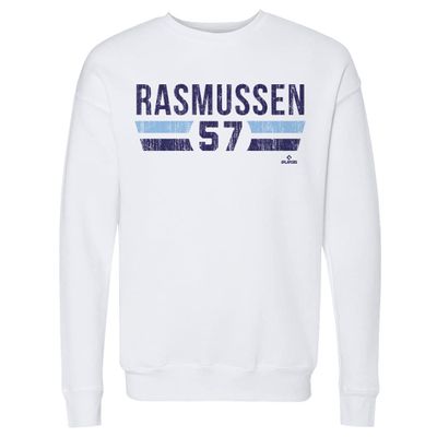 500 LEVEL Drew Rasmussen Sweatshirt (Crew Sweatshirt, XX-Large, White) - Drew Rasmussen Tampa Bay Font