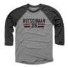 500 LEVEL Adley Rutschman 3/4 Sleeve T-Shirt (Baseball Tee, X-Small, Black/Heather Gray) - Adley Rutschman Baltimore Font view 1