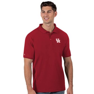 Antigua 104271022-E66305-Dark Red-Medium Houston Univ Uh Llp Mens' Legacy Pique, Dark Red, Medium