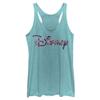 Disney Logo Floral Fill Women's Racerback Tank Top view 1