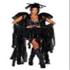 Roma Costume Women's 4pc Angel of Darkness, Black, Small view 1