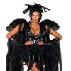 Roma Costume Women's 4pc Angel of Darkness, Black, Small view 2