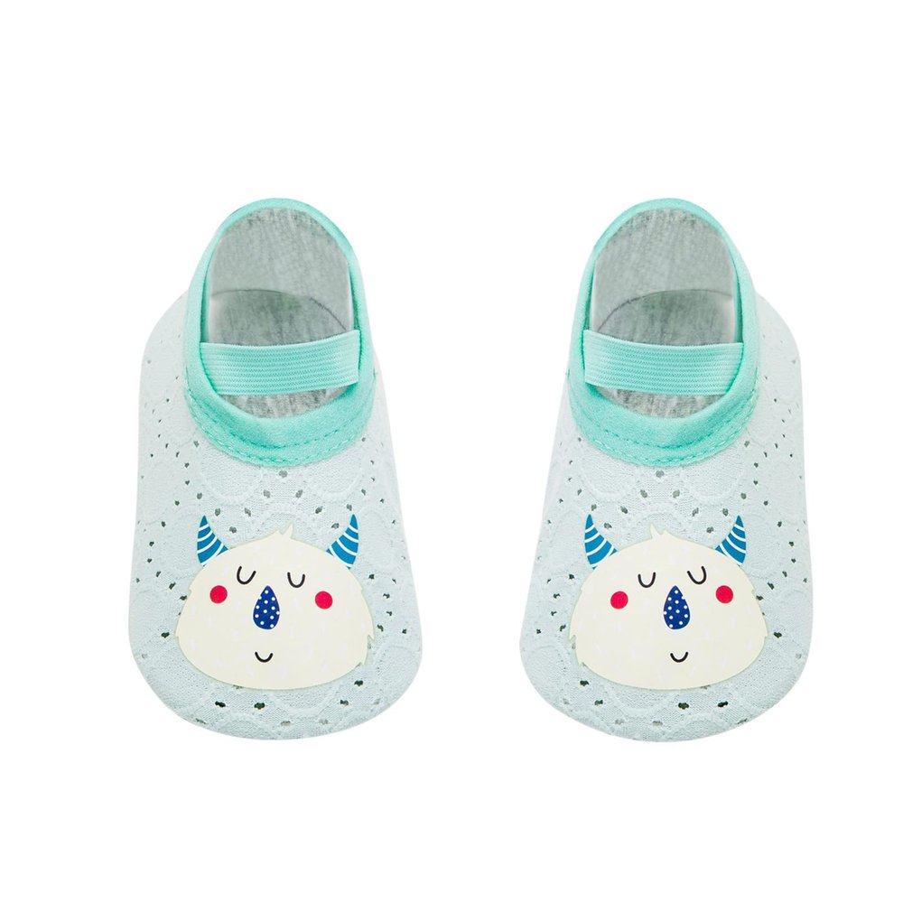 Crib Shoes Animal Kids Boys Socks Barefoot Aqua Shoes Socks Non Slip Girls Floor Cartoon Pattern Mesh (Green, 1-2 Years)