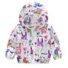Boy down Jacket Toddler Boys Girls Sunscreen Jackets Printing Cartoon Hooded Outerwear Zipper Coats (Purple, 3 Years) view 1