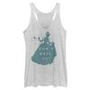 Disney Princesses Don't Wait Up Women's Racerback Tank Top, White Heather, Small view 1