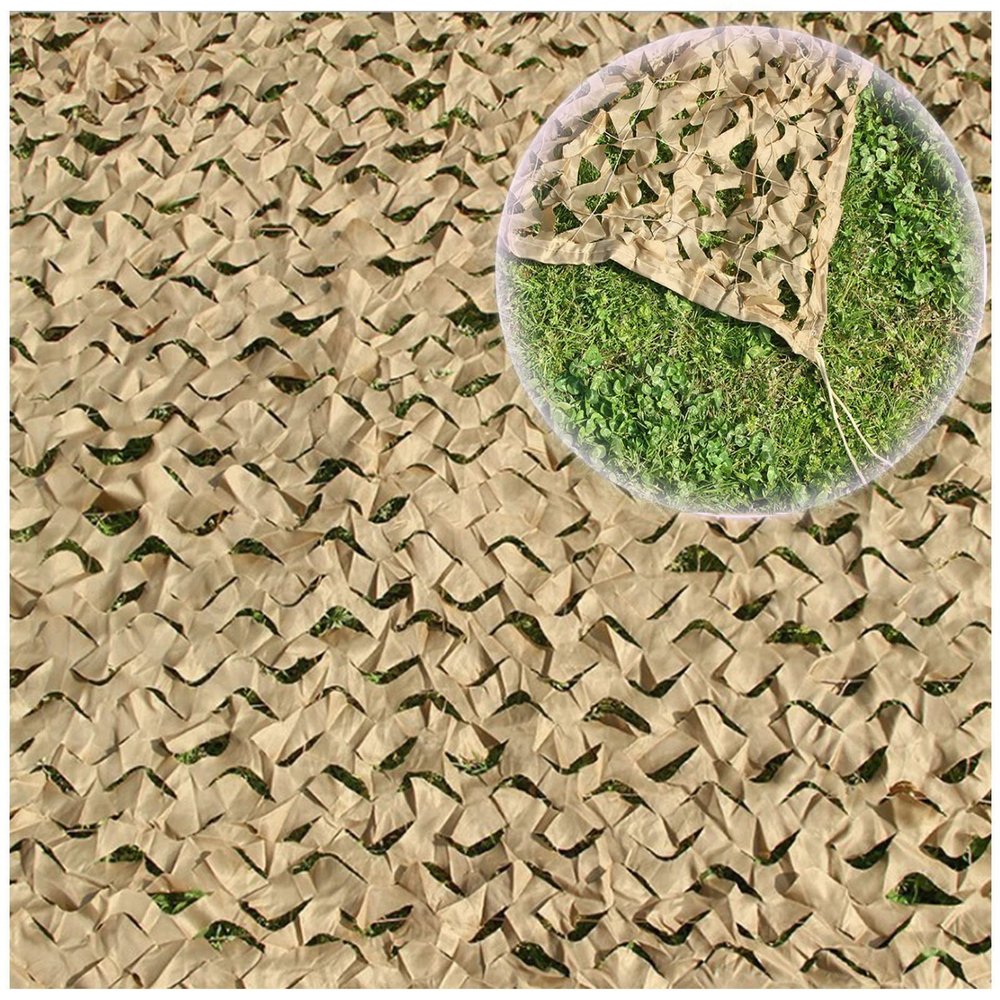 Garden Shade Net, Outdoor Beige Camouflage Net, Minitary Camouflage Netting, for Pergola Privacy Screen Camping Hunting (Size : 3X4m/9.8X13.1ft)
