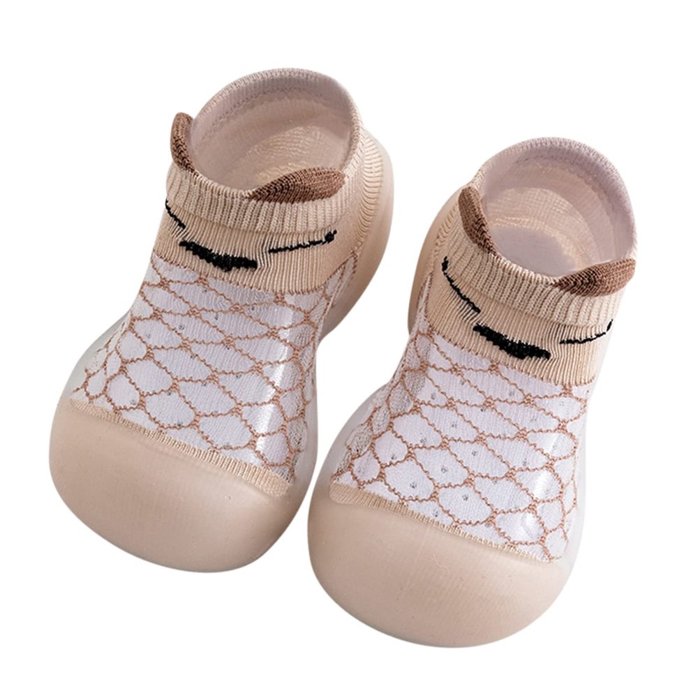 Girls Zip High Top Sneakers Infant Boys Girls Animal Prints Cartoon Socks Shoes Toddler (Coffee, 18-24 Months)