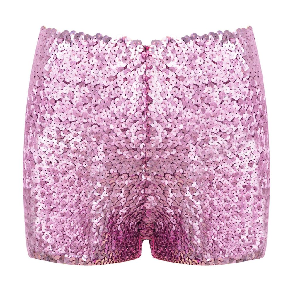 JanJean Kids Boys Girls Sparkle Sequins Dance Shorts High Waist Gymnastic Jazzz Hip Hop Dance Performance Dance Shorts Pink 3-4 Years