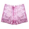 JanJean Kids Boys Girls Sparkle Sequins Dance Shorts High Waist Gymnastic Jazzz Hip Hop Dance Performance Dance Shorts Pink 3-4 Years view 3
