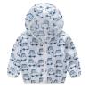 4t Boy Jacket Toddler Boys Girls Sunscreen Jackets Printing Cartoon Hooded Outerwear Zipper Coats (White, 18 Months) view 1
