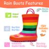 RAINANGEL Toddler Rain Boots with Easy-On Handles - Waterproof Kids Boots with Fun Prints for Boys & Girls, Size 13 view 4