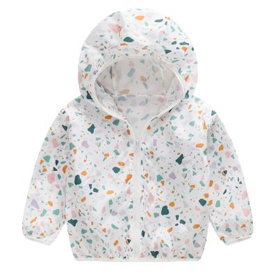 Coats Kids Toddler Boys Girls Sunscreen Jackets Printing Cartoon Hooded Outerwear Zipper Coats (Green, 18 Months)