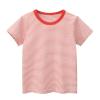 Athletic Apparel Toddler Kids Baby Boys Girls Striped Short Sleeve Crewneck T Shirts Tops Tee Clothes (Red, 5-6 Years) view 1