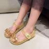 1 Year Old Girl Shoes Girls Shoes Crown Flash Diamond Crystal Soft Sole Non Slip Sandals Jelly Dance (Yellow, 6Years) view 2
