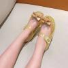 1 Year Old Girl Shoes Girls Shoes Crown Flash Diamond Crystal Soft Sole Non Slip Sandals Jelly Dance (Yellow, 6Years) view 3